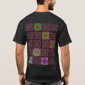 Op Art Zebra Stripe Marokkaanse Tegel 2 T-shirt (Achterkant)