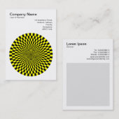 Op Art — zwart en geel Visitekaartje (Voorkant / Achterkant)