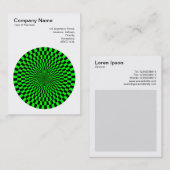 Op Art - Zwart en Groen Visitekaartje (Voorkant / Achterkant)