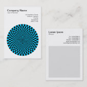 Op Art - Zwart en Hemelsblauw Visitekaartje (Voorkant / Achterkant)