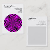 Op Art — zwart en magenta Visitekaartje (Voorkant / Achterkant)