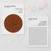 Op Art — zwart en Oranje Visitekaartje (Voorkant / Achterkant)