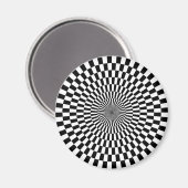 Op Art — zwart en wit Magneet (Voorkant / Achterkant)