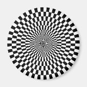 Op Art — zwart en wit Magneet (Voorkant)