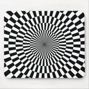 Op Art — zwart en wit Muismat
