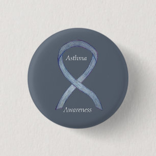 Op asthmama-bewustzijnlint aangepaste knopspelden ronde button 3,2 cm