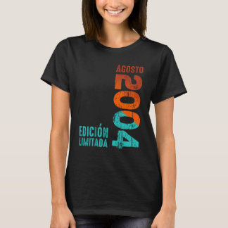 Op augustus 2004 Jaar 2004 Retro 2004 Vintage 2004 T-shirt