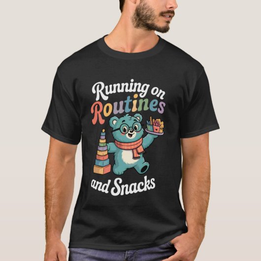 Op Autisme Ritten en Hapjes Beer Grappig A T-shirt (Voorkant)