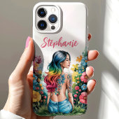 Op Autismebewustzijn Gerichte Vrouw Wilde Bloemen Case-Mate iPhone Case