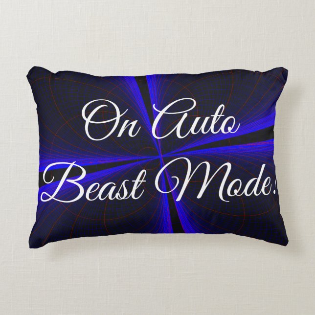 Op Auto Beast Mode Geometrisch Accent Kussen (Voorkant)