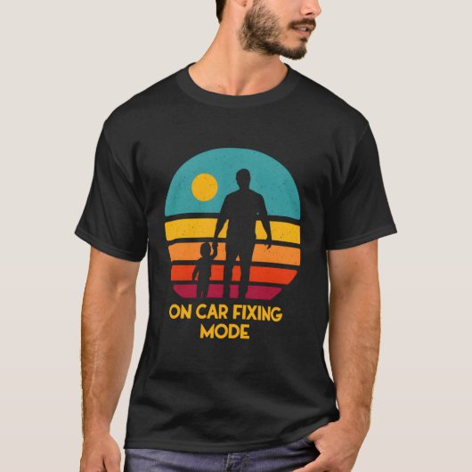 Op auto-bevestigingsmodus Papa auto Papa auto enth T-shirt (Voorkant)