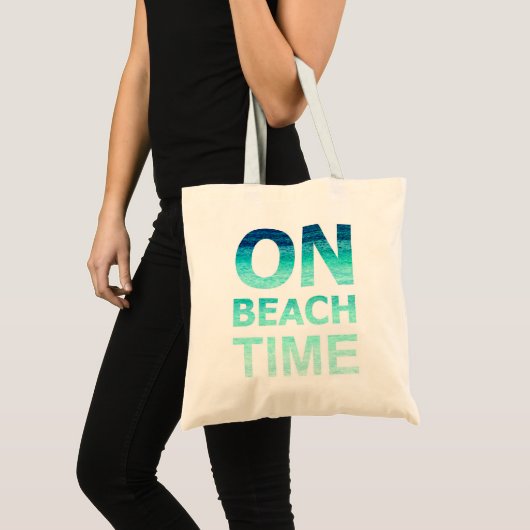 Op band voor tijdtypografie tote bag (Voorkant (product))