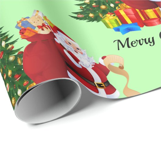 Op basis van kerstpapier uit de naam van Santa Chi Cadeaupapier (Rol Hoek)