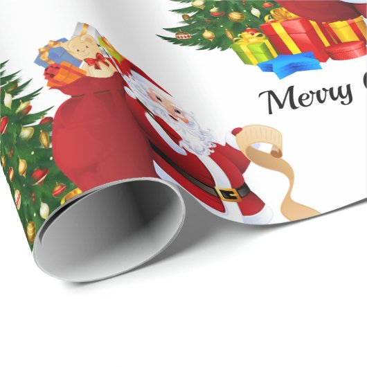 Op basis van kerstpapier uit de naam van Santa Chi Cadeaupapier (Rol Hoek)