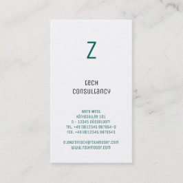 Op basis van typografie visitekaartje