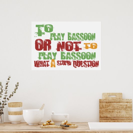 Op Basson afspelen Poster (Keuken)