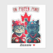 op bevroren vijver sticker (Vel)