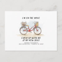 Op beweging met Cat Red Bicycle Moving Address