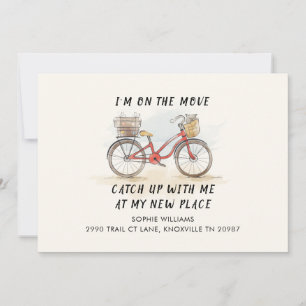 Op Beweging met Kat Bicycle Nieuw Adres Bewegend