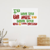 Op bier Drinken Poster (Keuken)