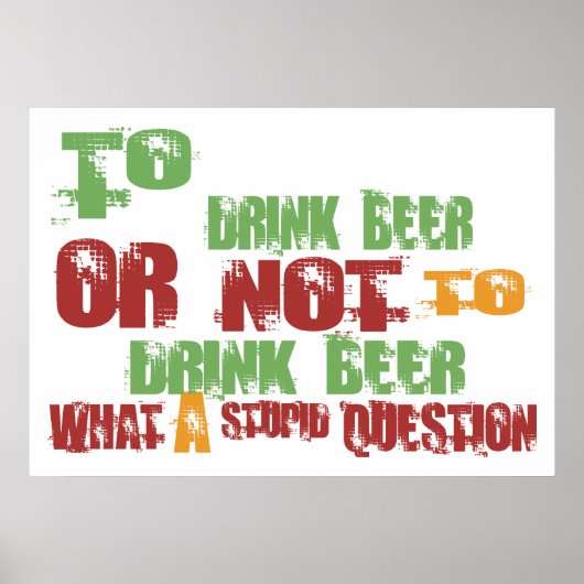 Op bier Drinken Poster (Voorkant)