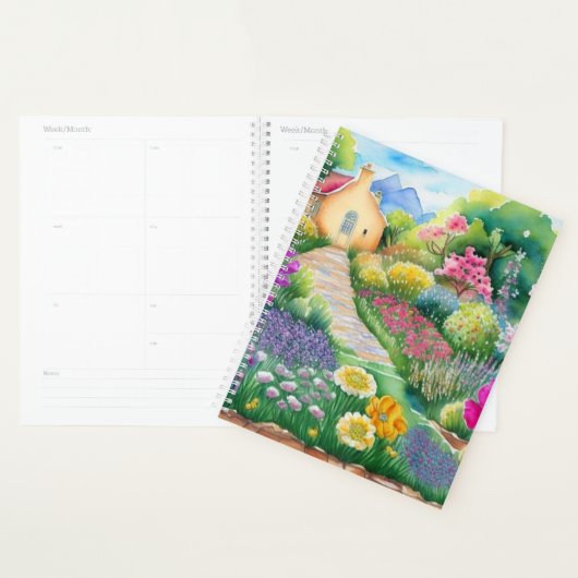Op Bridgerton geïnspireerde waterverf Romantic flo Planner (Display)