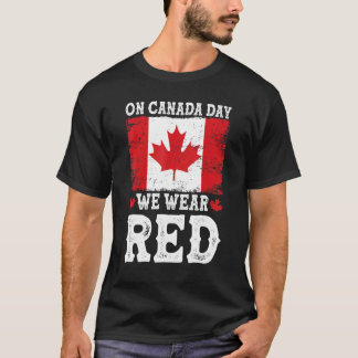 Op Canada Dag Draag we Red I Love Canada T-shirt