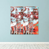Op canvas gedrukt Corrosie Puls Afdruk (Insitu (Houten vloer))