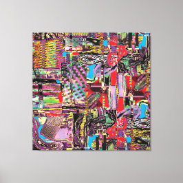 Op canvas gedrukt stadsfractals afdruk