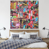 Op canvas gedrukt stadsfractals afdruk (Insitu (Slaapkamer))