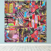 Op canvas gedrukt stadsfractals afdruk (Insitu (Houten vloer))