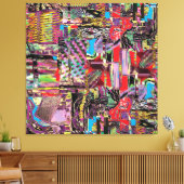 Op canvas gedrukt stadsfractals afdruk (Insitu (Woonkamer))