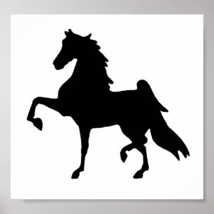 Op Canvas Saddlebred silhouette Poster