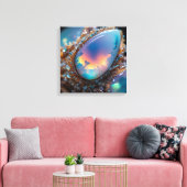 Op canvasprint (Fire Opal-9) Canvas Afdruk (Insitu (Woonkamer))
