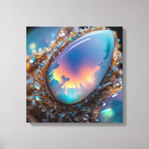 Op canvasprint (Fire Opal-9) Canvas Afdruk