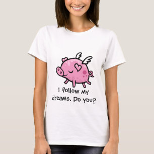 Op cartoon aanpasbare tekst voor varken t-shirt
