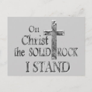 Op Christus de Solid Rock I STAND Briefkaart