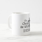 Op Christus de Solid Rock I STAND Koffiemok (Voorkant links)