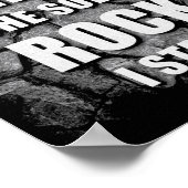 Op Christus de Solid Rock sta ik Christelijk geloo Poster (Hoek)