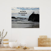 Op Christus de Solid Rock sta ik. Poster (Keuken)