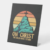 Op Christus, de stevige rots die ik sta Reclamebord Met Voetstuk (Voorkant)