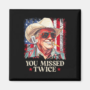 (op Ck) Je hebt twee keer gemist Western Cowboy Tr Magneet