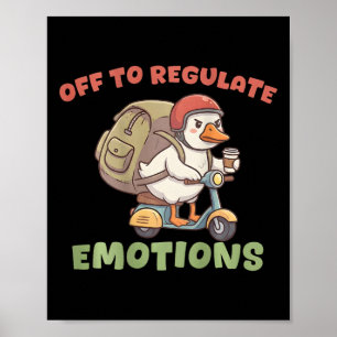 (op Ck) Vertrekken om Emoties te Reguleren Grappig Poster
