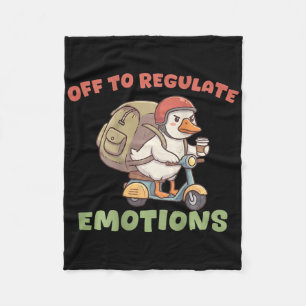(op Ck) Weg om Emoties te Reguleren Grappige Gans Fleece Deken