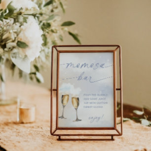 Op Cloud 9 Baby Shower Momosa Bar Bord Poster
