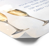 Op Cloud 9 Baby shower Momosa Bar Sign Poster (Hoek)