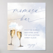 Op Cloud 9 Baby shower Momosa Bar Sign Poster (Voorkant)