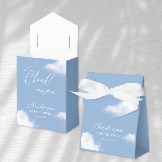 ✨ Op Cloud 9 Blauw Baby shower Favoriete Boxen ✨ Bedankdoosjes
