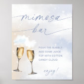 Op Cloud 9 Bruidsfeest Bruisende Mimosa Bar Bord P Poster (Voorkant)