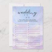 Op Cloud 9 Bruiloft A-Z Vrijgezellenfeest Game Kaa Kaart (Voorkant)